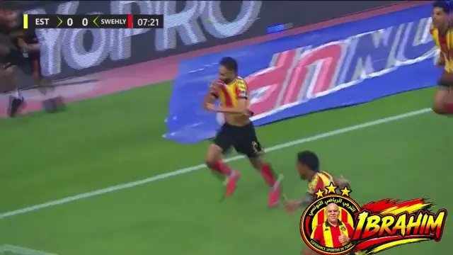 But de l'Espérance de Tunis contre l'adversaire libyen